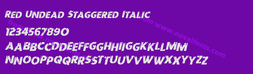 Red Undead Staggered ItalicPreview