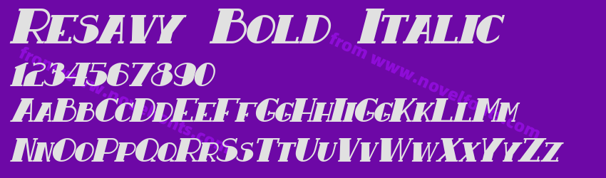 Resavy Bold ItalicPreview