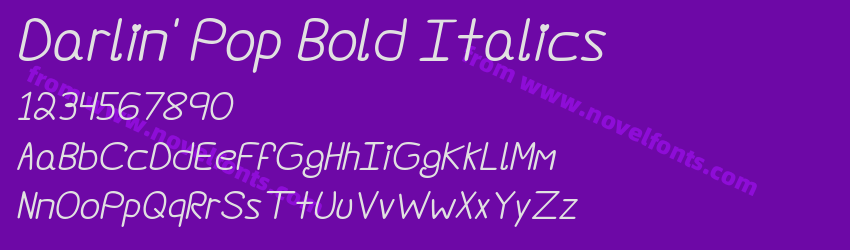 Darlin' Pop Bold ItalicsPreview