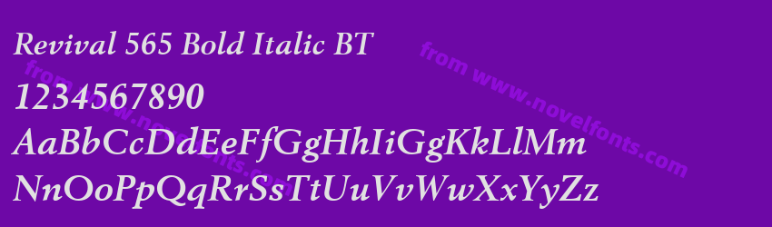 Revival 565 Bold Italic BTPreview