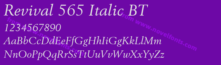 Revival 565 Italic BTPreview