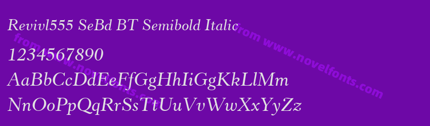 Revivl555 SeBd BT Semibold ItalicPreview