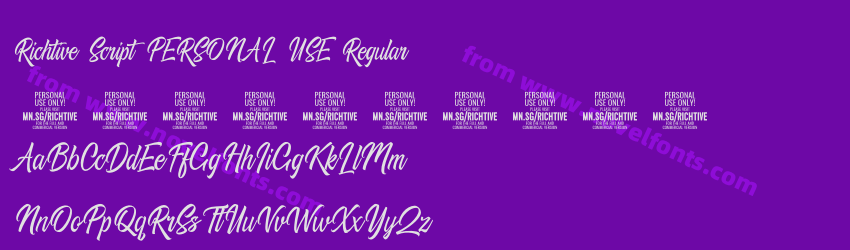 Richtive Script PERSONAL USE RegularPreview