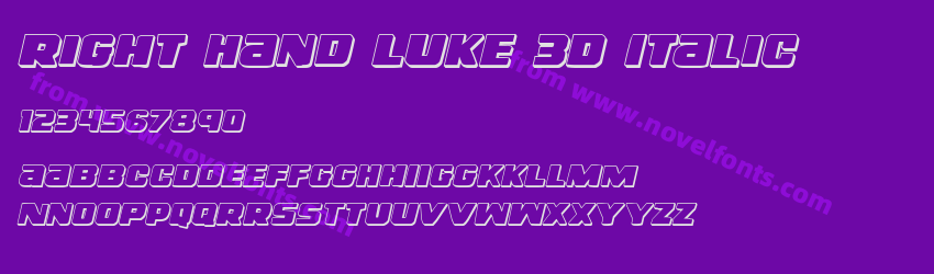 Right Hand Luke 3D ItalicPreview