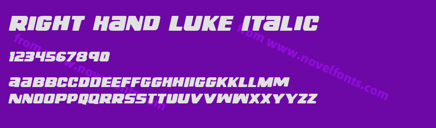 Right Hand Luke ItalicPreview