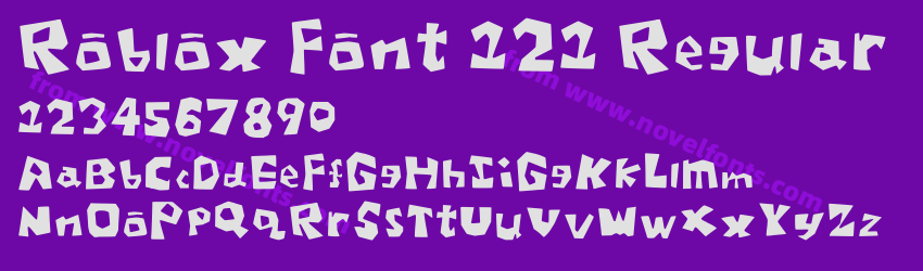 Roblox Font 121 RegularPreview