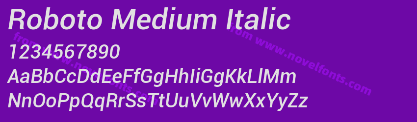 Roboto Medium ItalicPreview