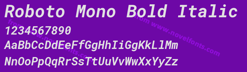 Roboto Mono Bold ItalicPreview