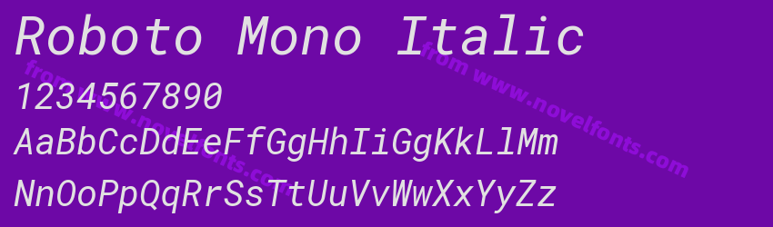 Roboto Mono ItalicPreview