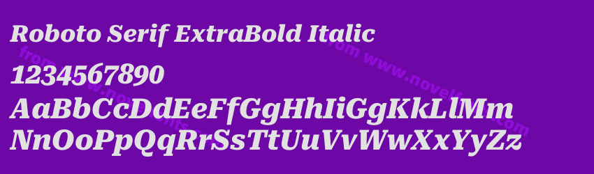 Roboto Serif ExtraBold ItalicPreview