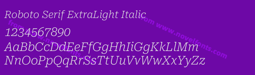 Roboto Serif ExtraLight ItalicPreview