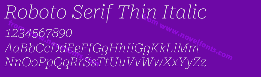 Roboto Serif Thin ItalicPreview