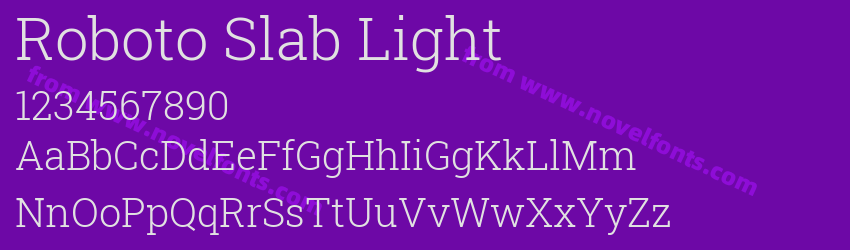 Roboto Slab LightPreview