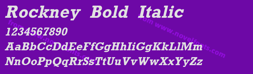 Rockney Bold ItalicPreview