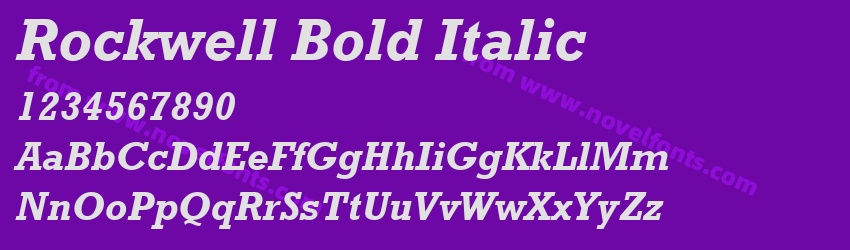 Rockwell Bold ItalicPreview