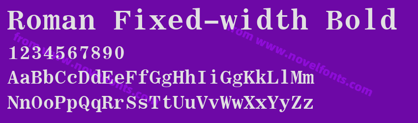 Roman Fixed-width BoldPreview