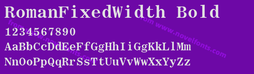 RomanFixedWidth BoldPreview