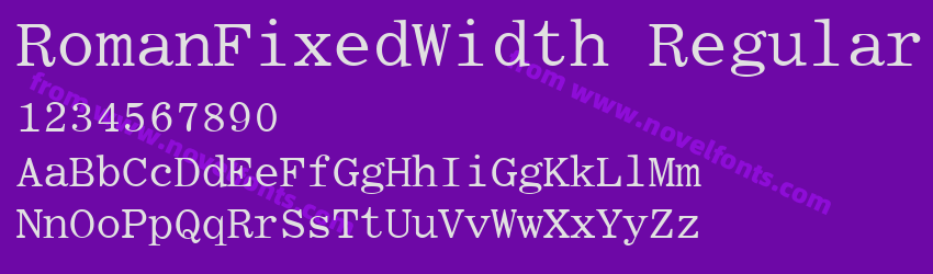 RomanFixedWidth RegularPreview