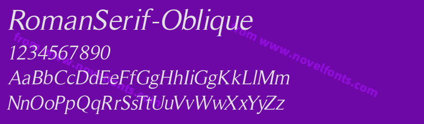 RomanSerif-ObliquePreview