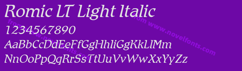 Romic LT Light ItalicPreview