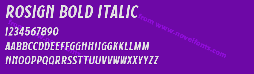 Rosign Bold ItalicPreview