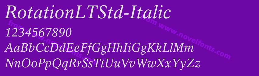 RotationLTStd-ItalicPreview