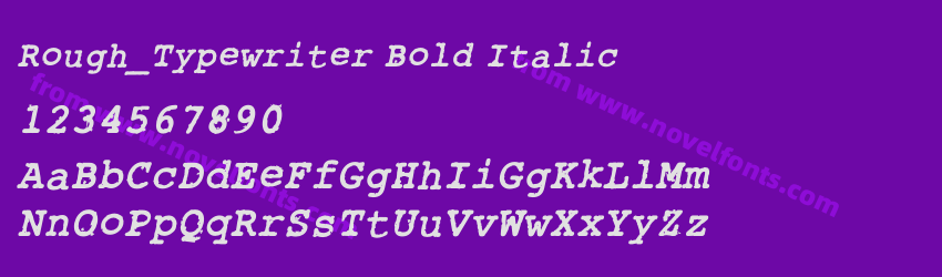 Rough_Typewriter Bold ItalicPreview