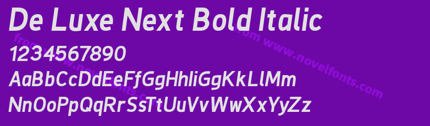 De Luxe Next Bold ItalicPreview