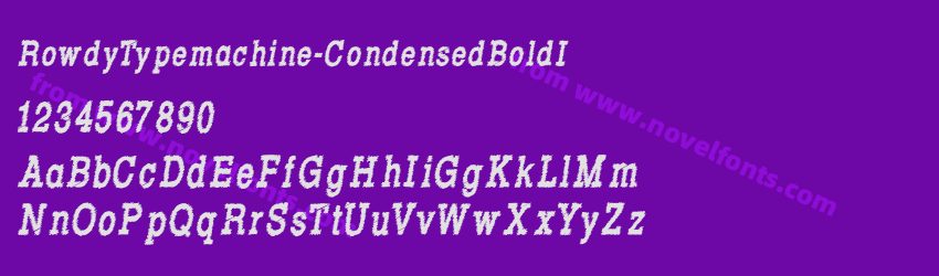 RowdyTypemachine-CondensedBoldIPreview