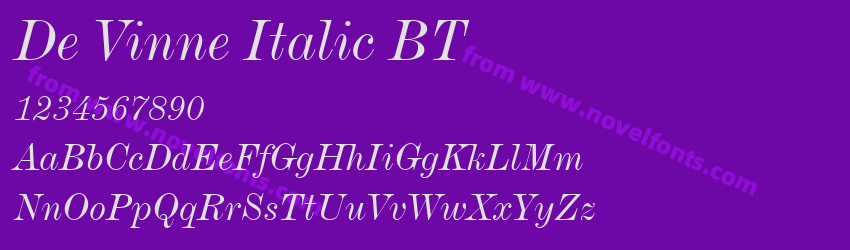 De Vinne Italic BTPreview