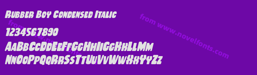 Rubber Boy Condensed ItalicPreview