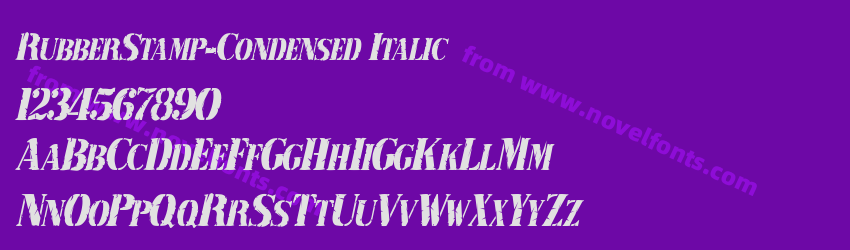 RubberStamp-Condensed ItalicPreview