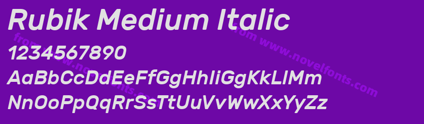 Rubik Medium ItalicPreview