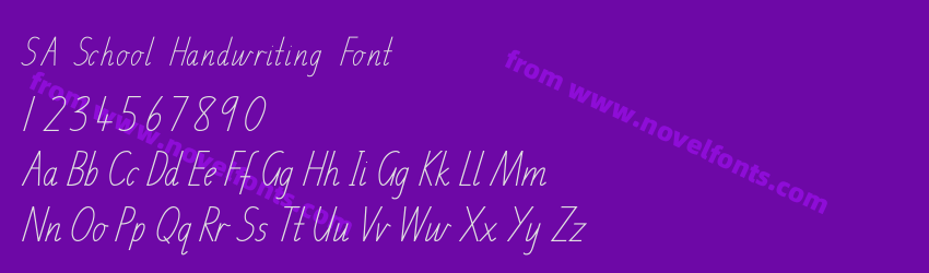 SA School Handwriting FontPreview