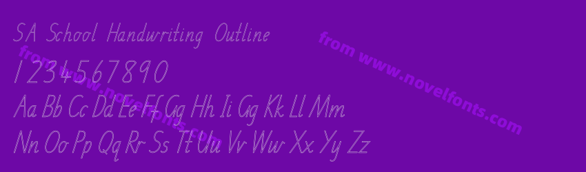 SA School Handwriting OutlinePreview