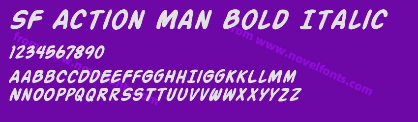 SF Action Man Bold ItalicPreview