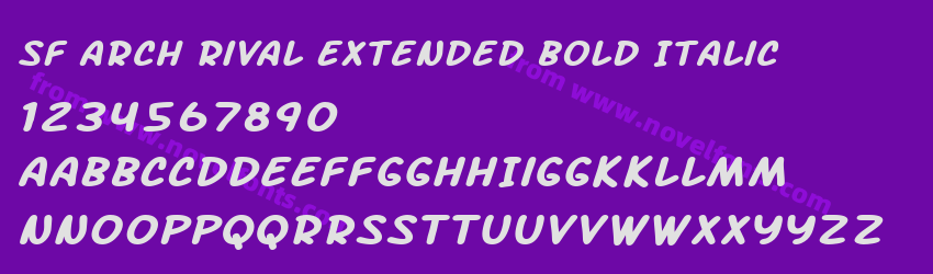 SF Arch Rival Extended Bold ItalicPreview