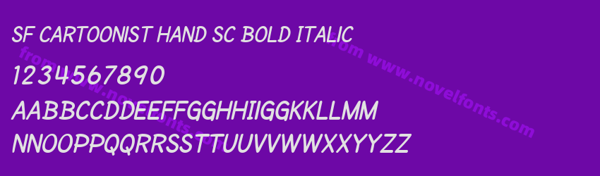 SF Cartoonist Hand SC Bold ItalicPreview