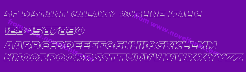 SF Distant Galaxy Outline ItalicPreview