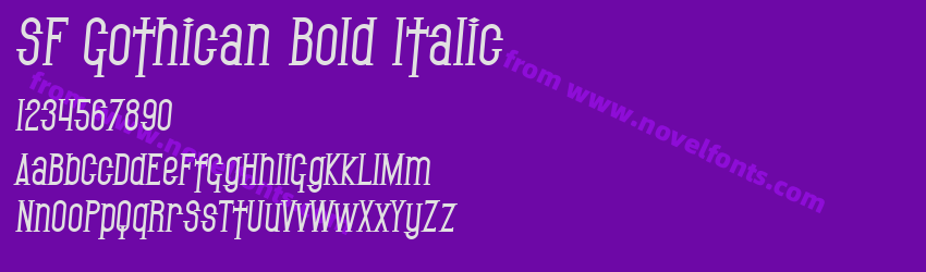 SF Gothican Bold ItalicPreview