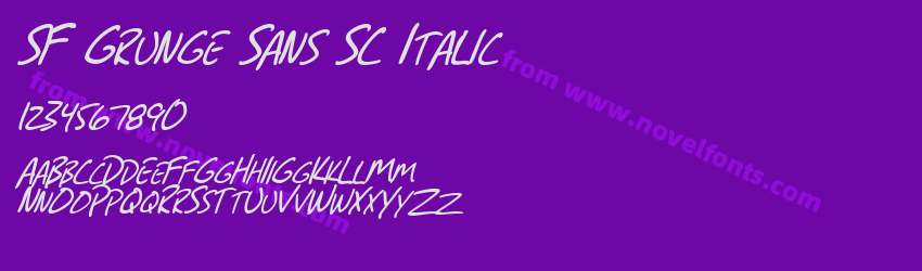 SF Grunge Sans SC ItalicPreview