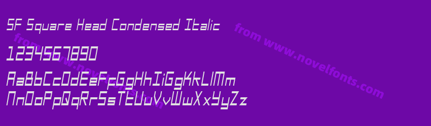 SF Square Head Condensed ItalicPreview