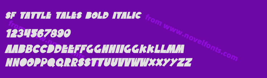 SF Tattle Tales Bold ItalicPreview