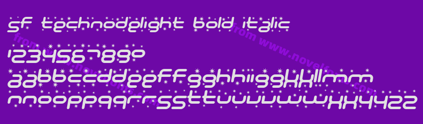 SF Technodelight Bold ItalicPreview