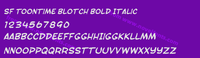 SF Toontime Blotch Bold ItalicPreview