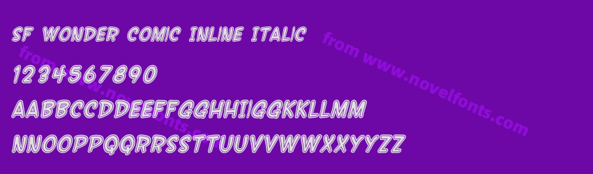 SF Wonder Comic Inline ItalicPreview