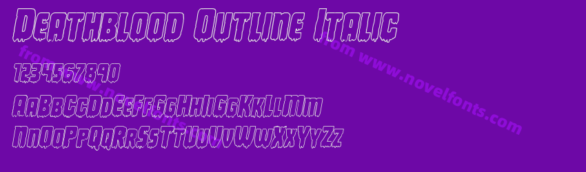 Deathblood Outline ItalicPreview