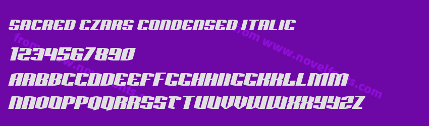 Sacred Czars Condensed ItalicPreview