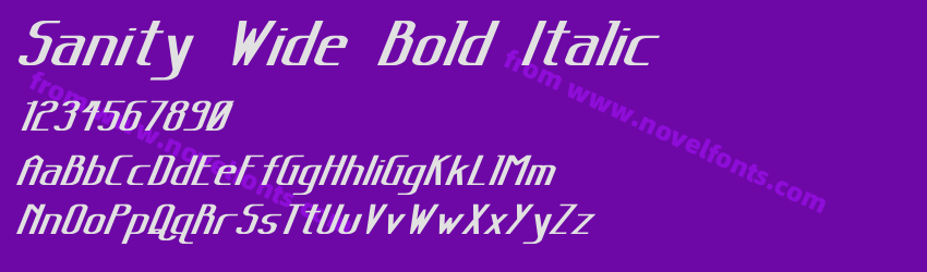 Sanity Wide Bold ItalicPreview