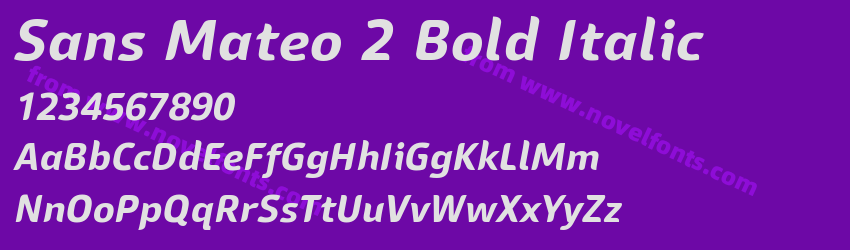 Sans Mateo 2 Bold ItalicPreview